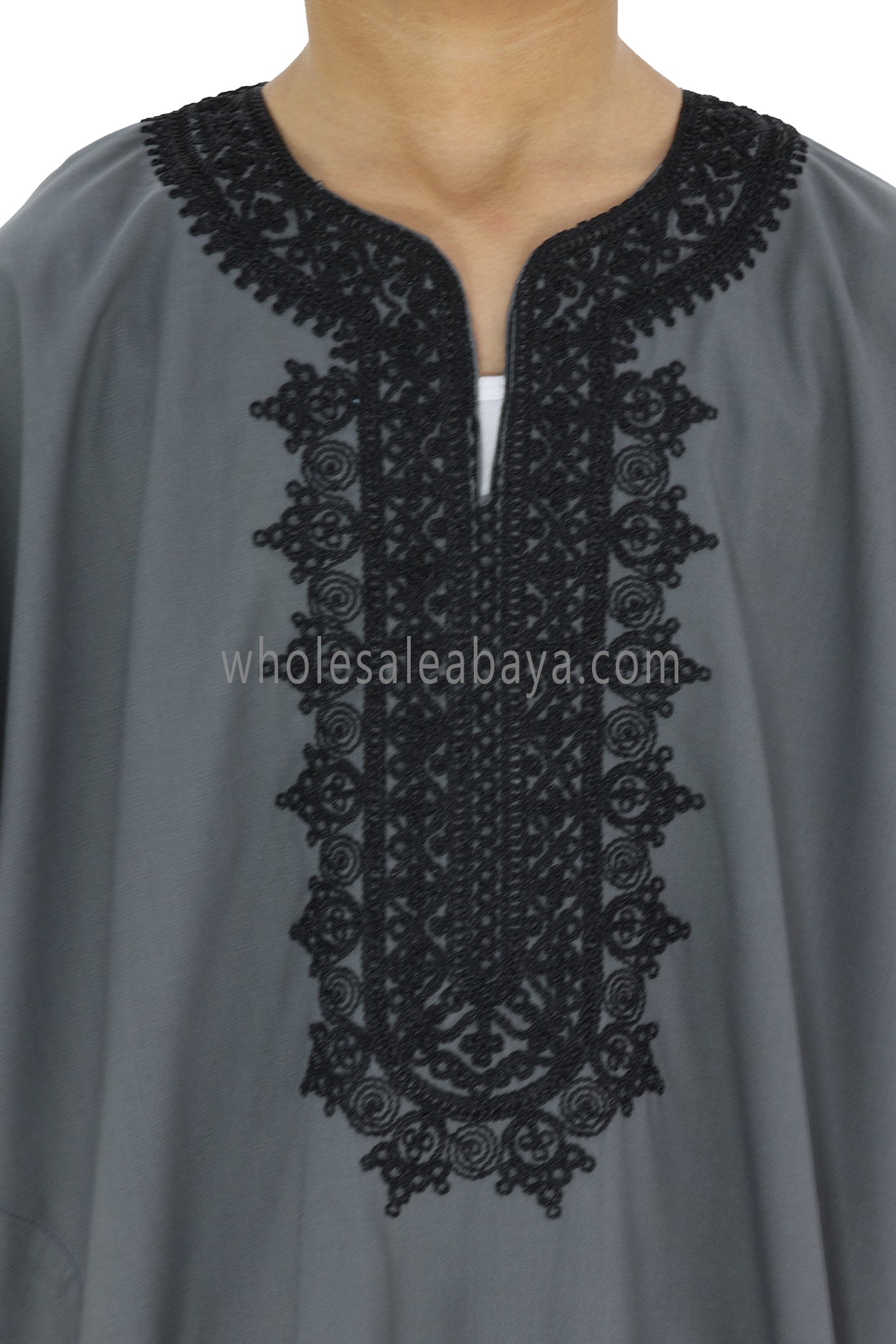 Boy's Moroccan Thoube Charcoal Grey