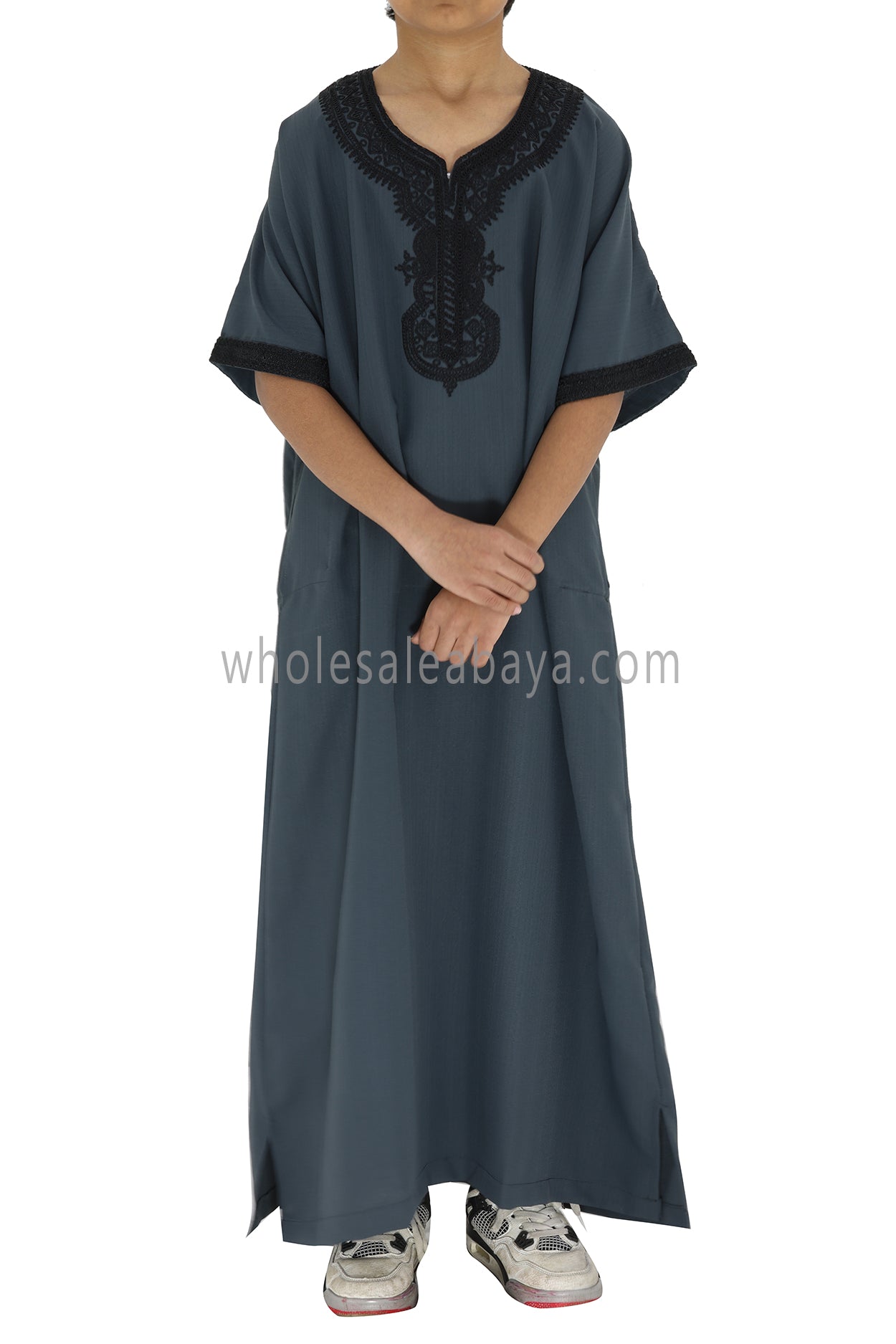 Boy's Moroccan Thoube Dark Grey