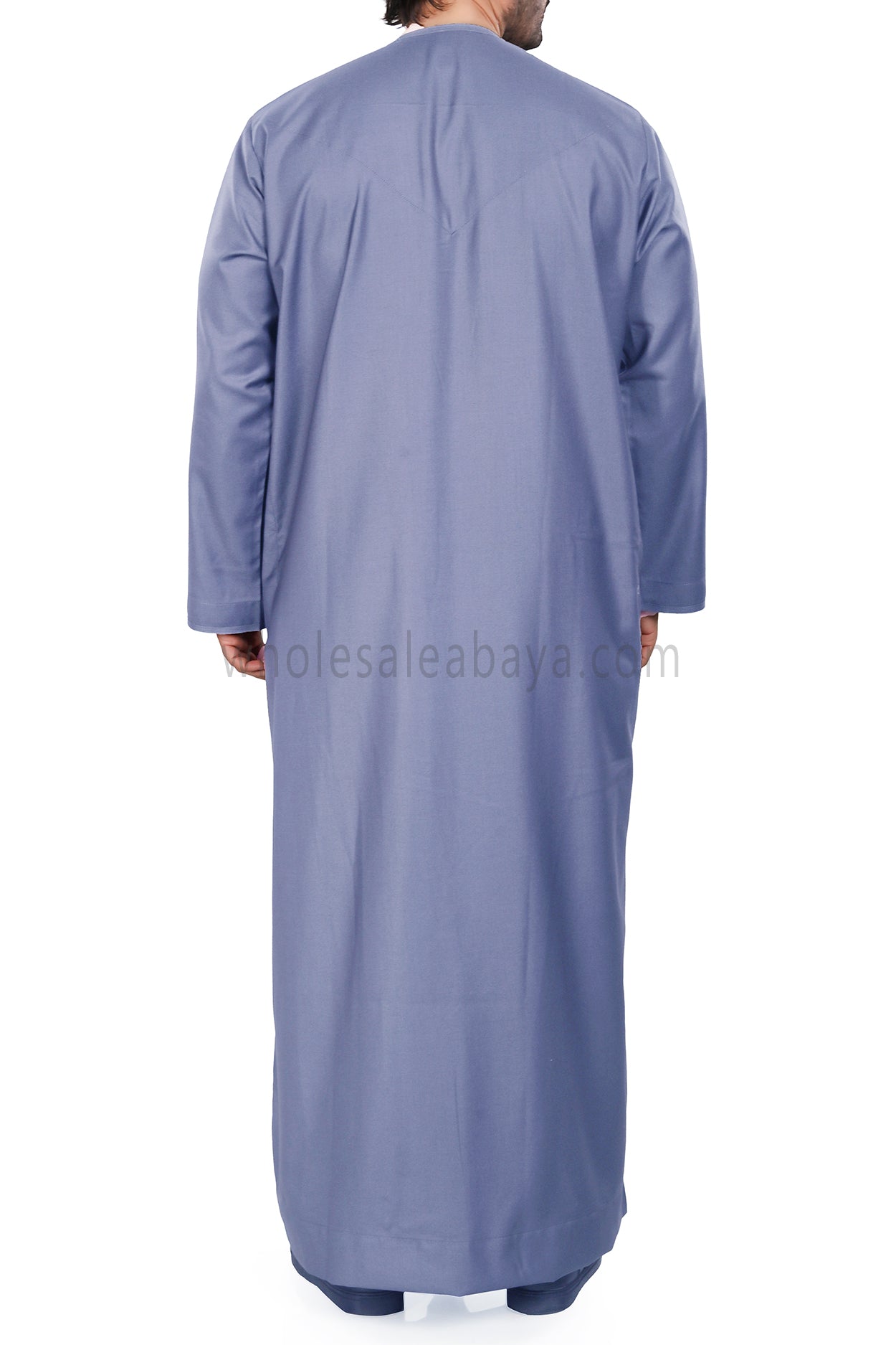 Men's Premium Emirati Thoube With Zip & Tassel Sky Blue