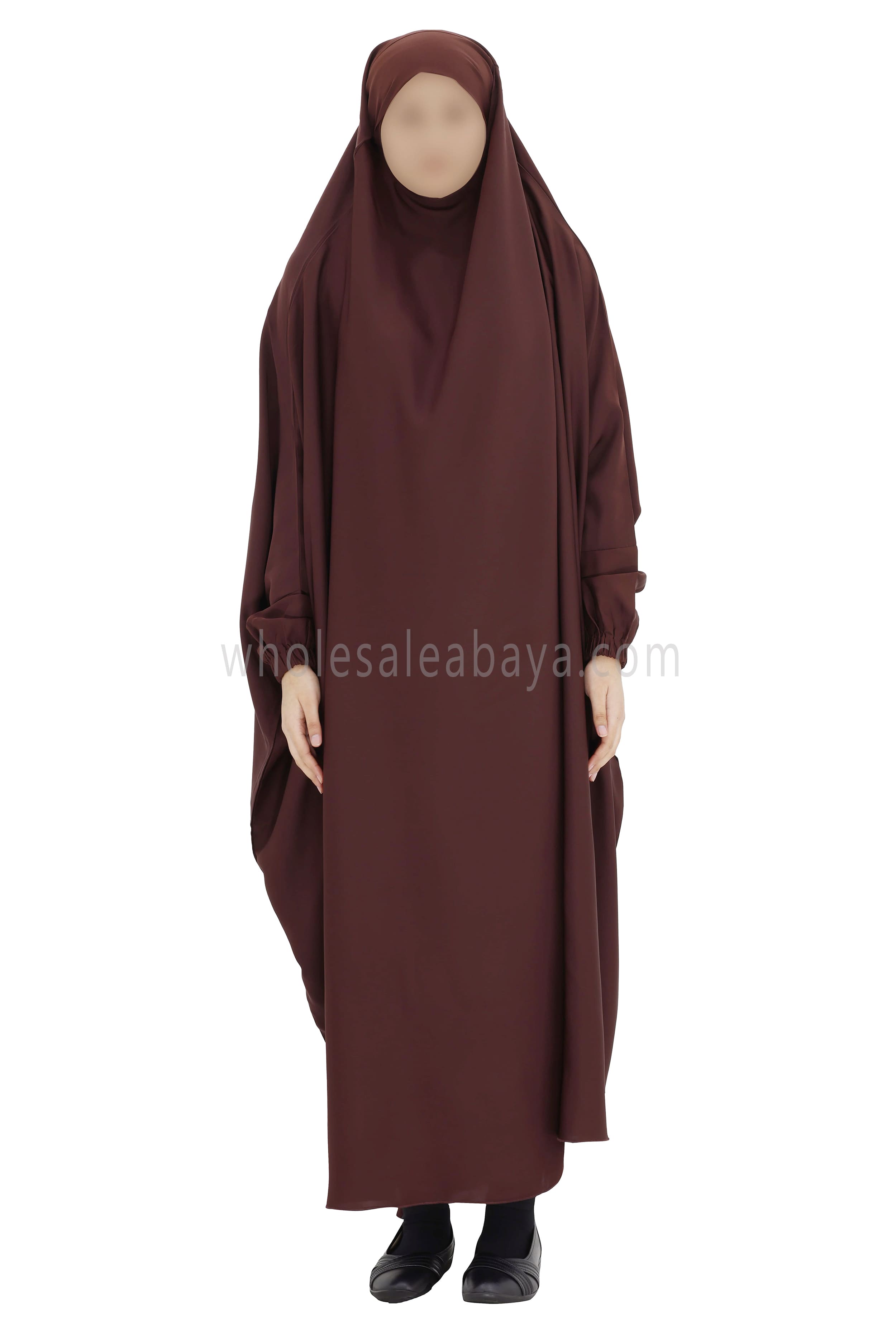 2 piece Jilbab With Naqaab Chocolate Brown
