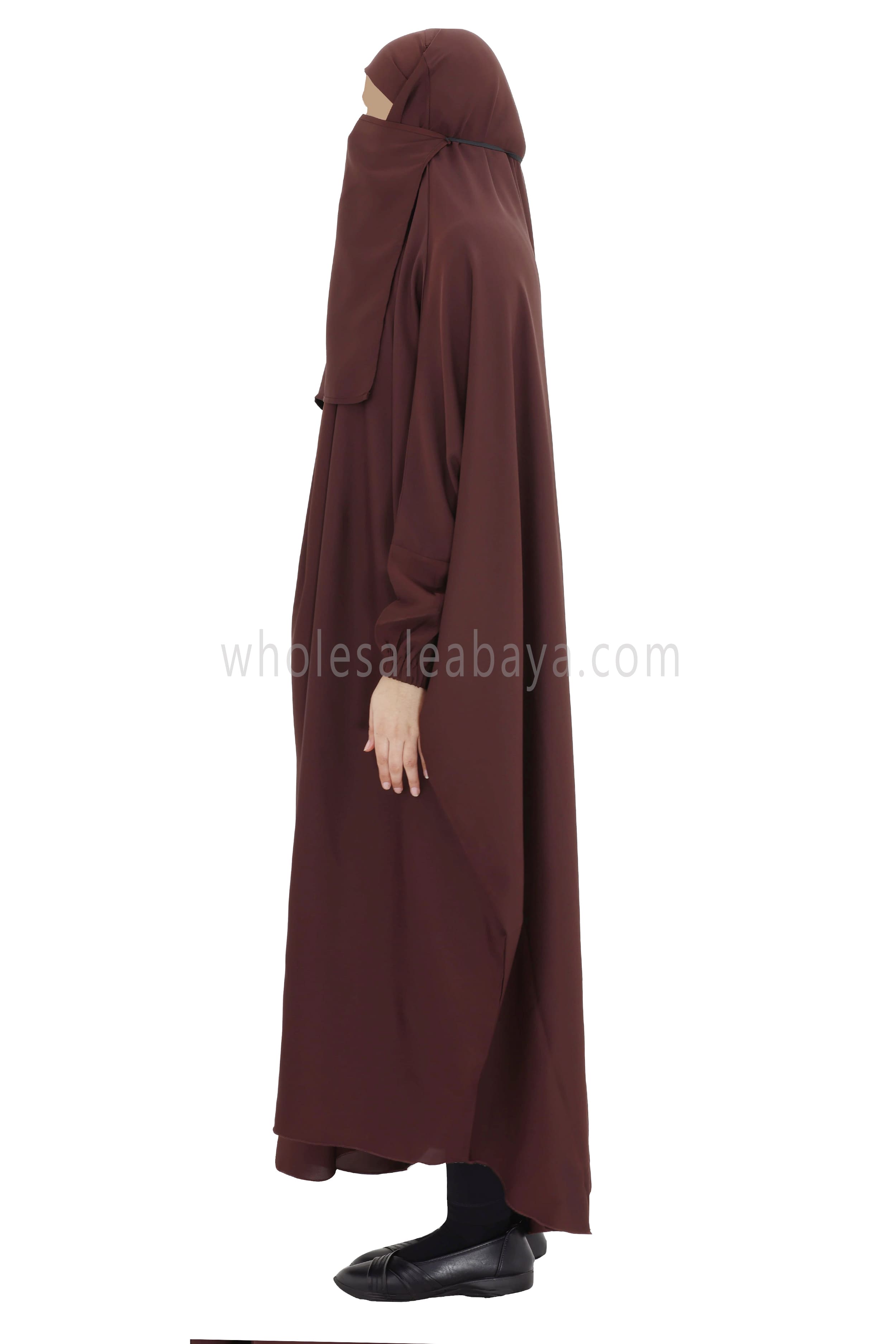 2 piece Jilbab With Naqaab Chocolate Brown