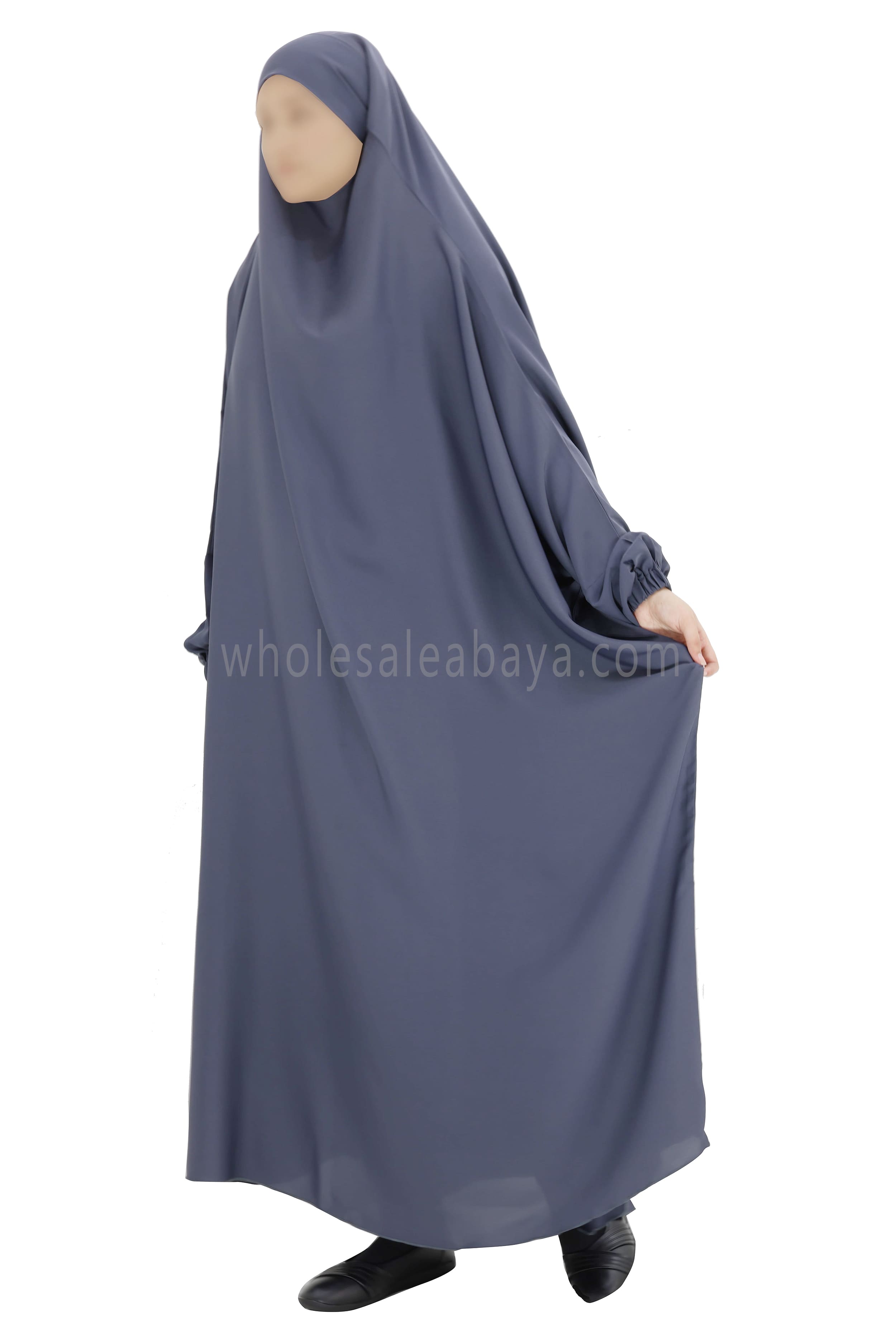 2 piece Jilbab With Naqaab Charcoal Grey
