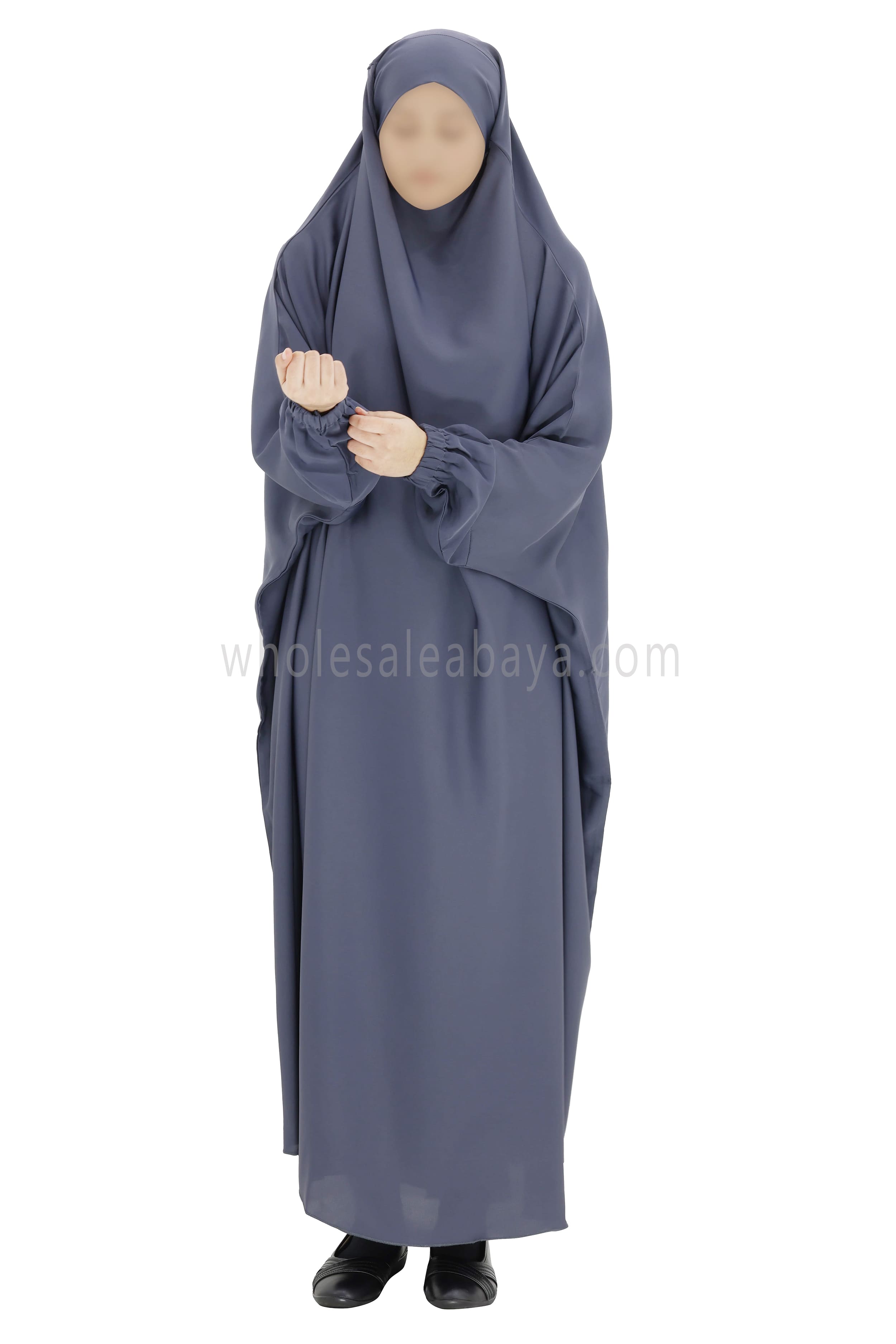 2 piece Jilbab With Naqaab Charcoal Grey