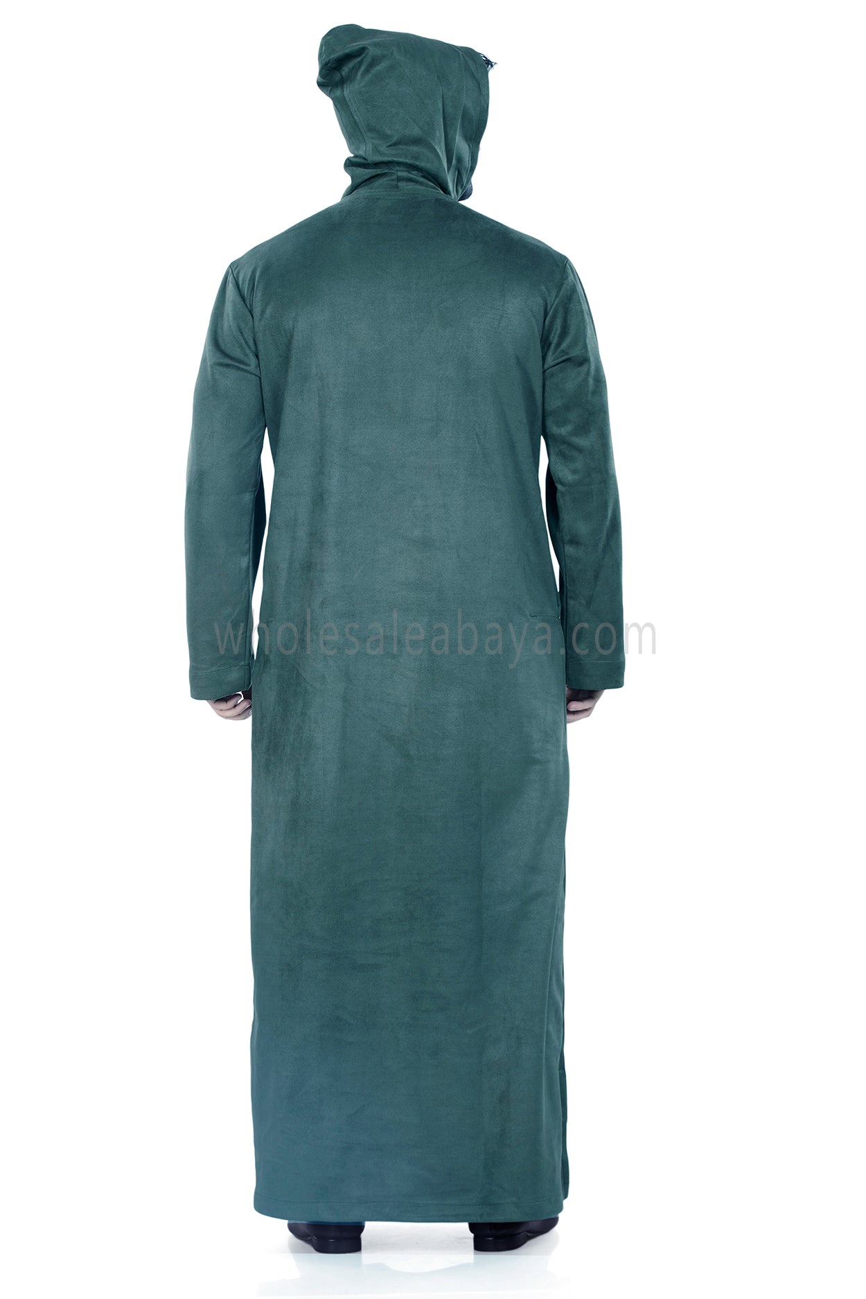 Premium Suede Hooded Thoube 90016 Emerald Green