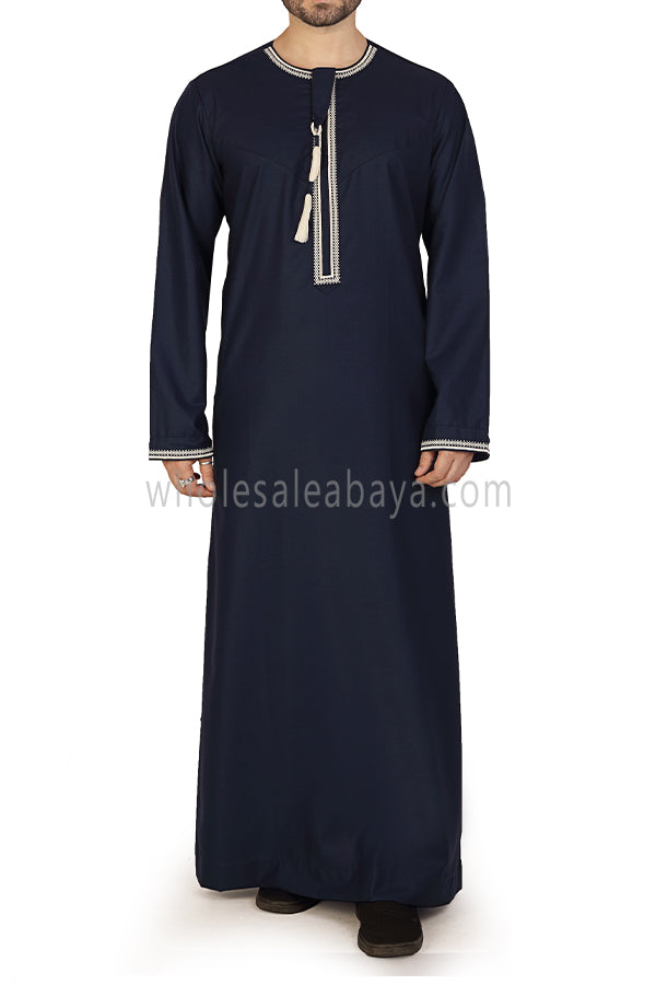 Embroidered Omani Thoube 90049 RL10 Navy