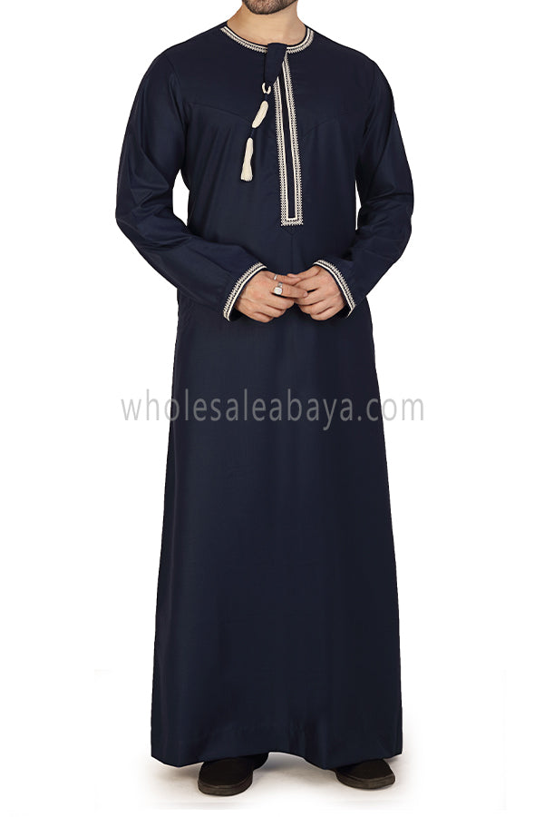 Embroidered Omani Thoube 90049 RL10 Navy