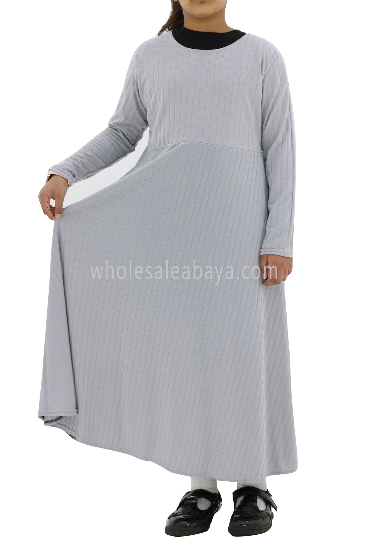 Girls Ribbed Jersey Abaya