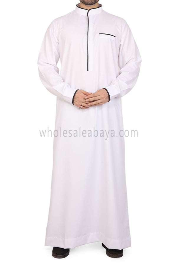 Men's Stylish Collar Thoube 90051 White