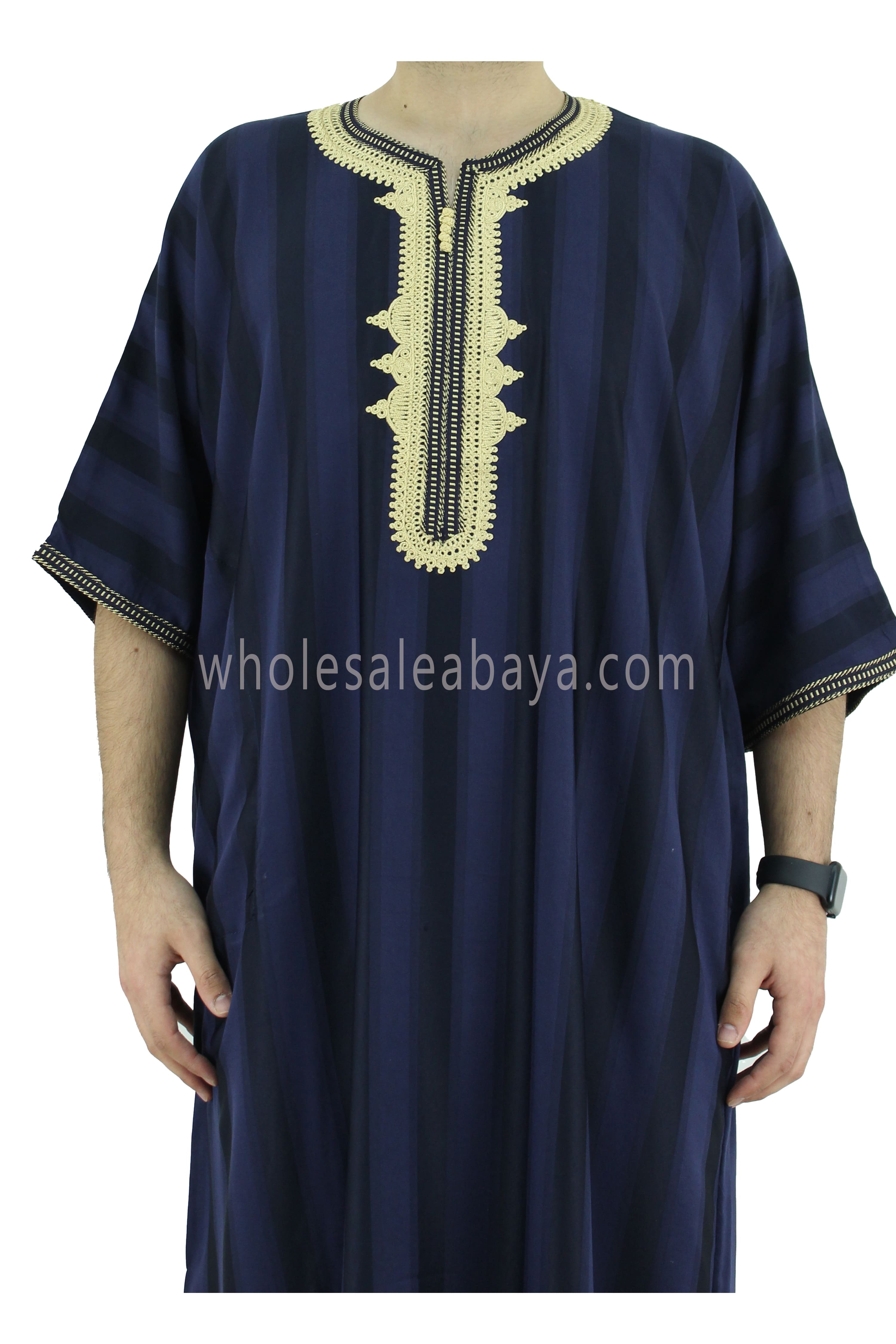 Moroccan Stripped Thoube Half Sleeve 90040