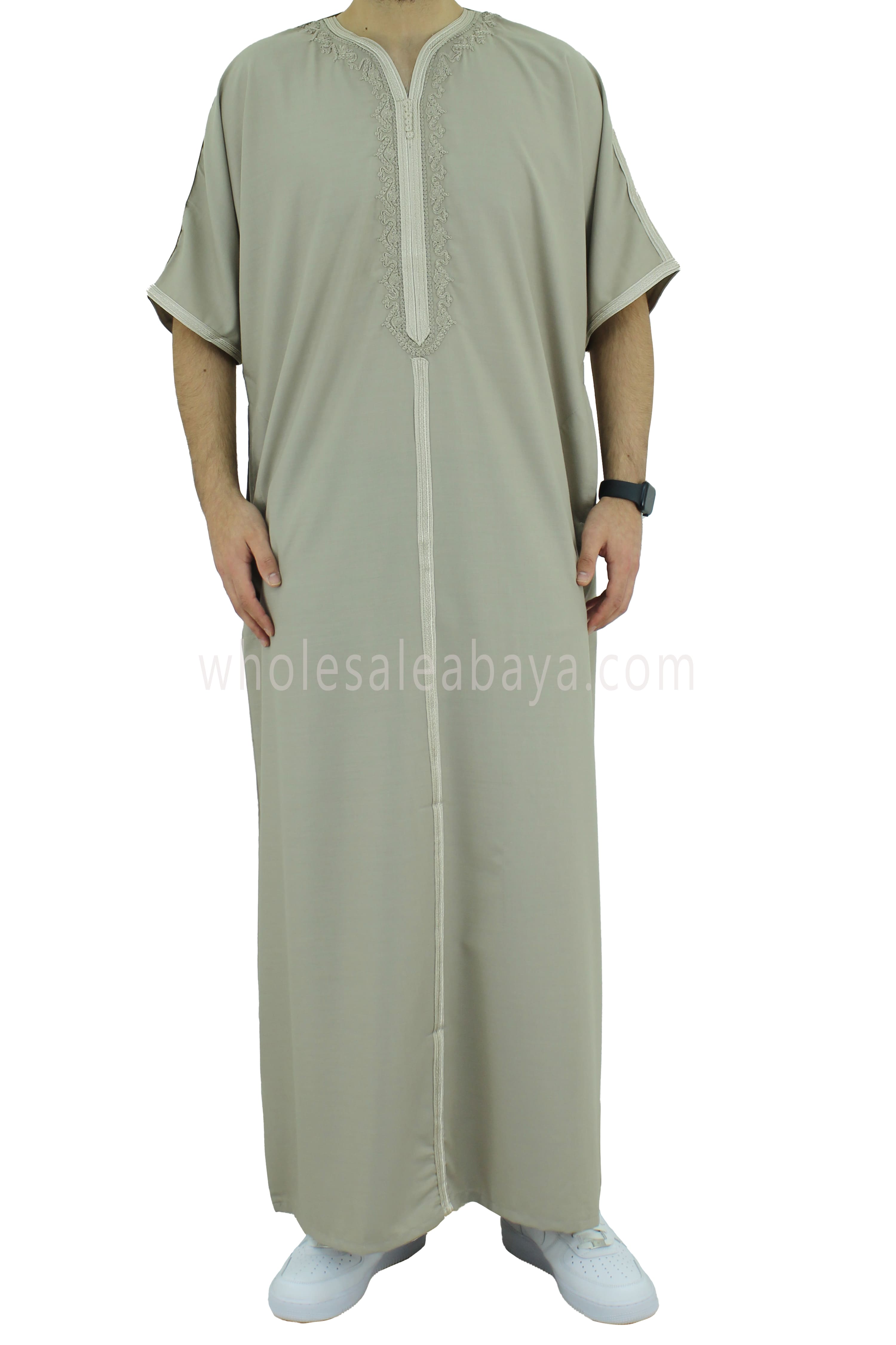 Moroccan Stripped Thoube Half Sleeve 90040