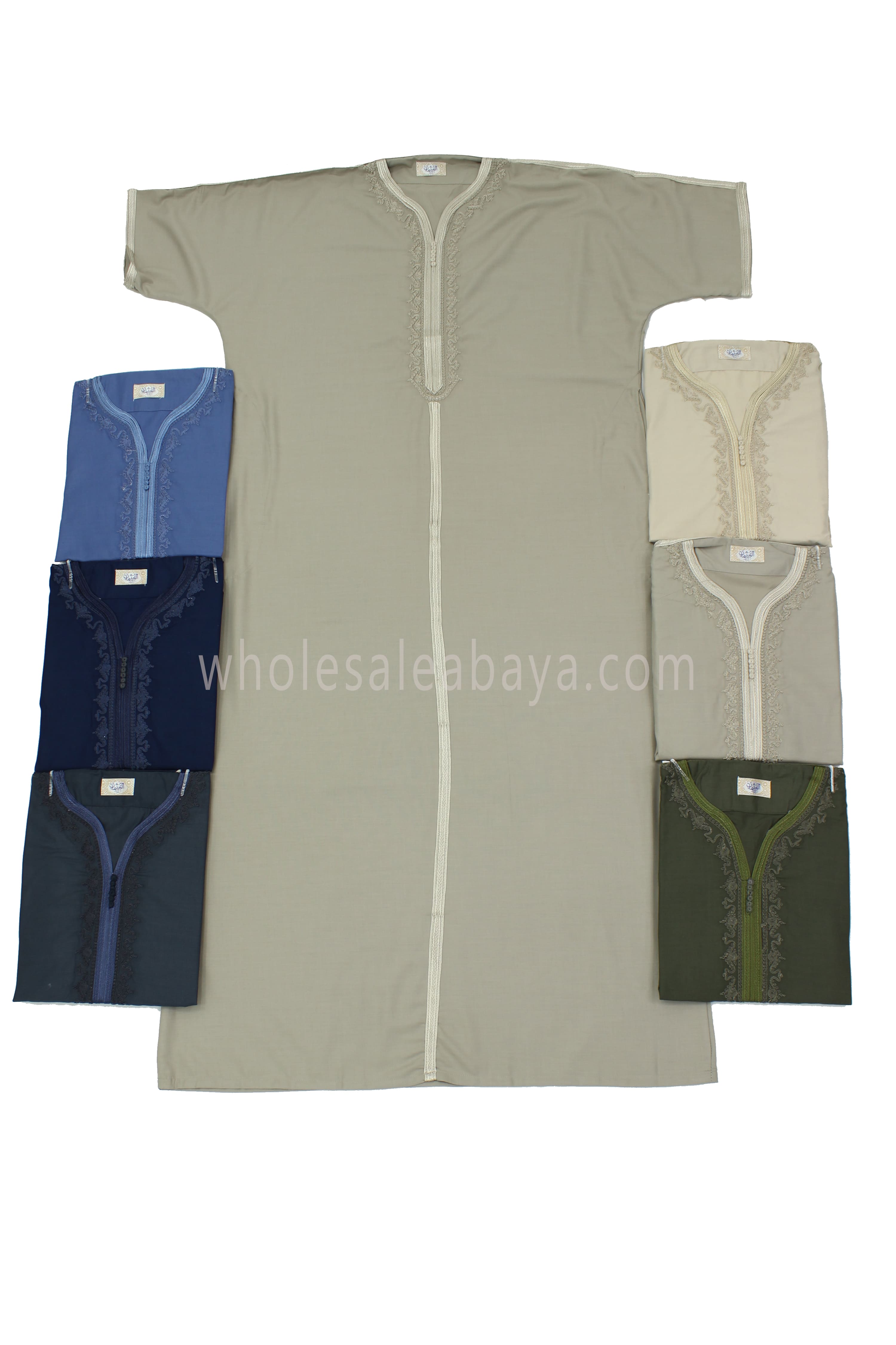 Moroccan Stripped Thoube Half Sleeve 90040