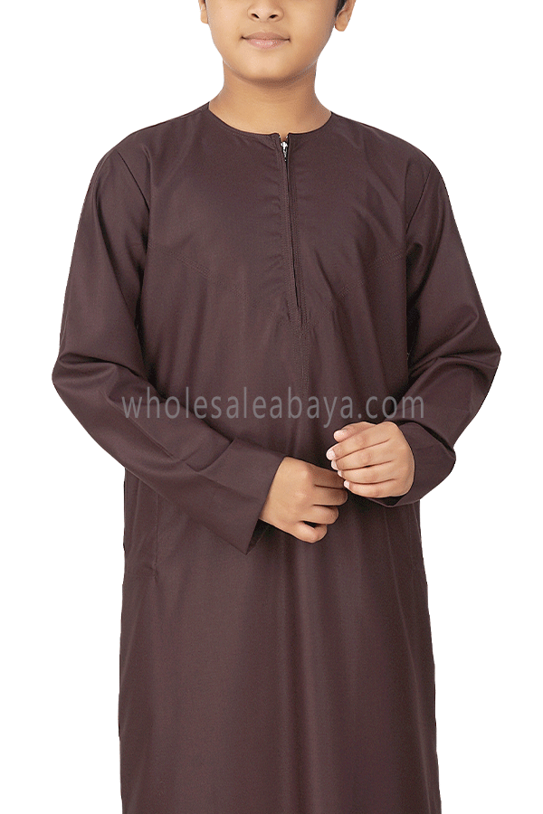 Omani Style Boy's Thoube 10008 RL7 Burgundy