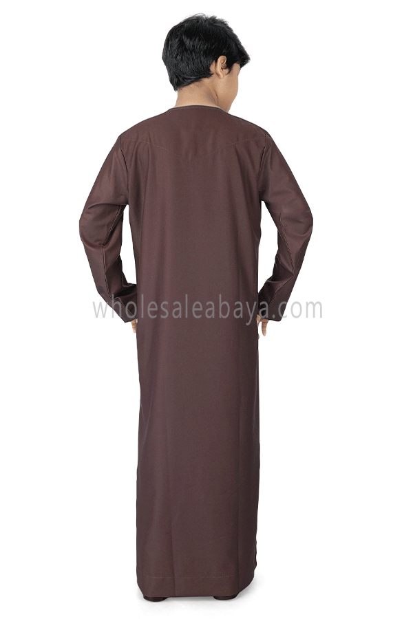 Omani Style Boy's Thoube 10008 RL7 Burgundy