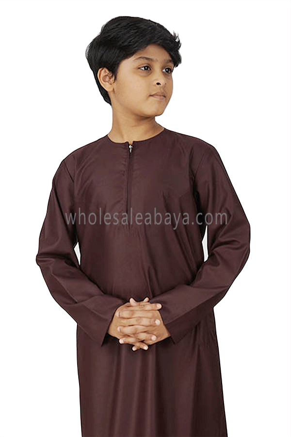 Omani Style Boy's Thoube 10008 RL7 Burgundy