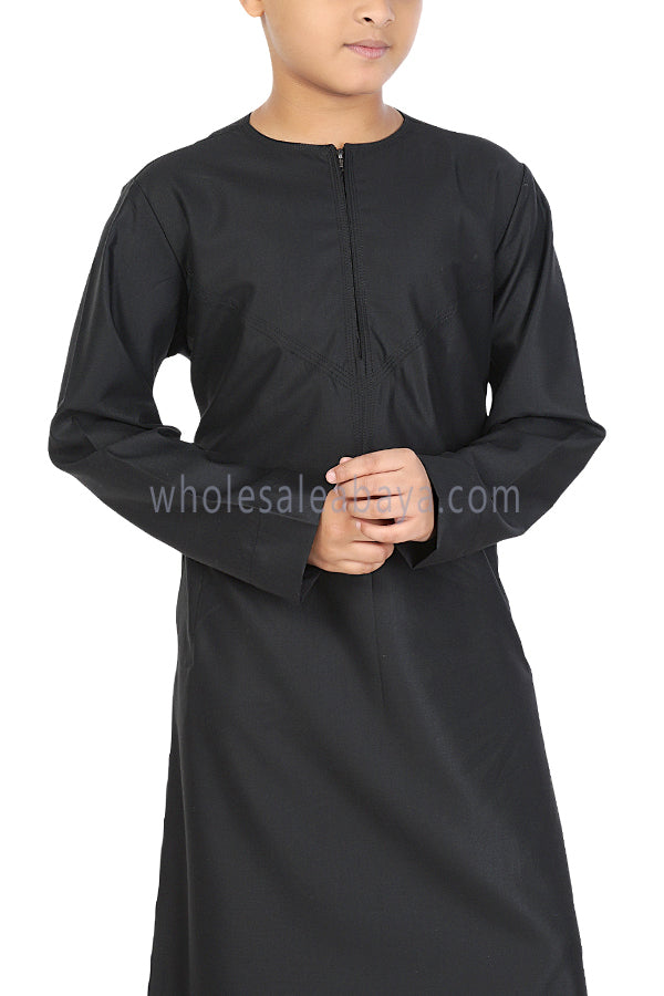 Omani Style Boy's Thoube 10008 RL12 Black