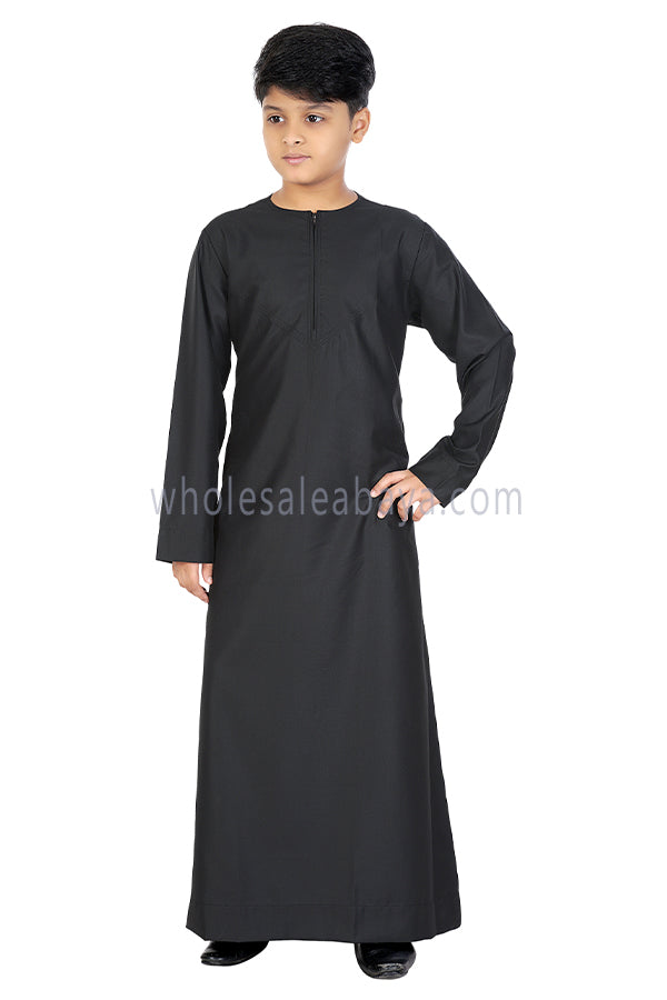 Omani Style Boy's Thoube 10008 RL12 Black