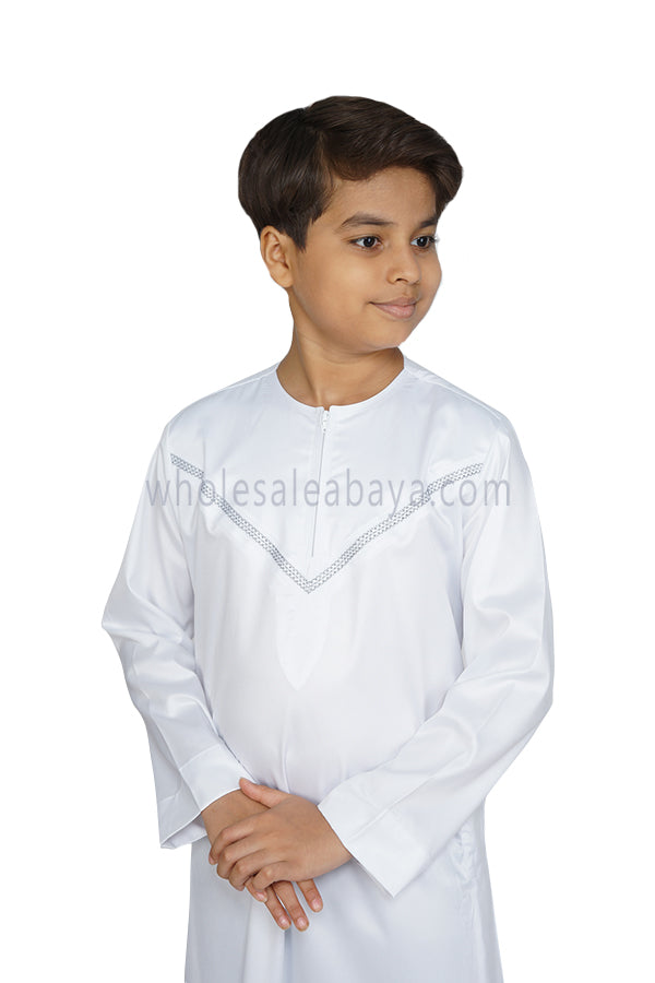 Designer Omani Style Zip Thoube 10018