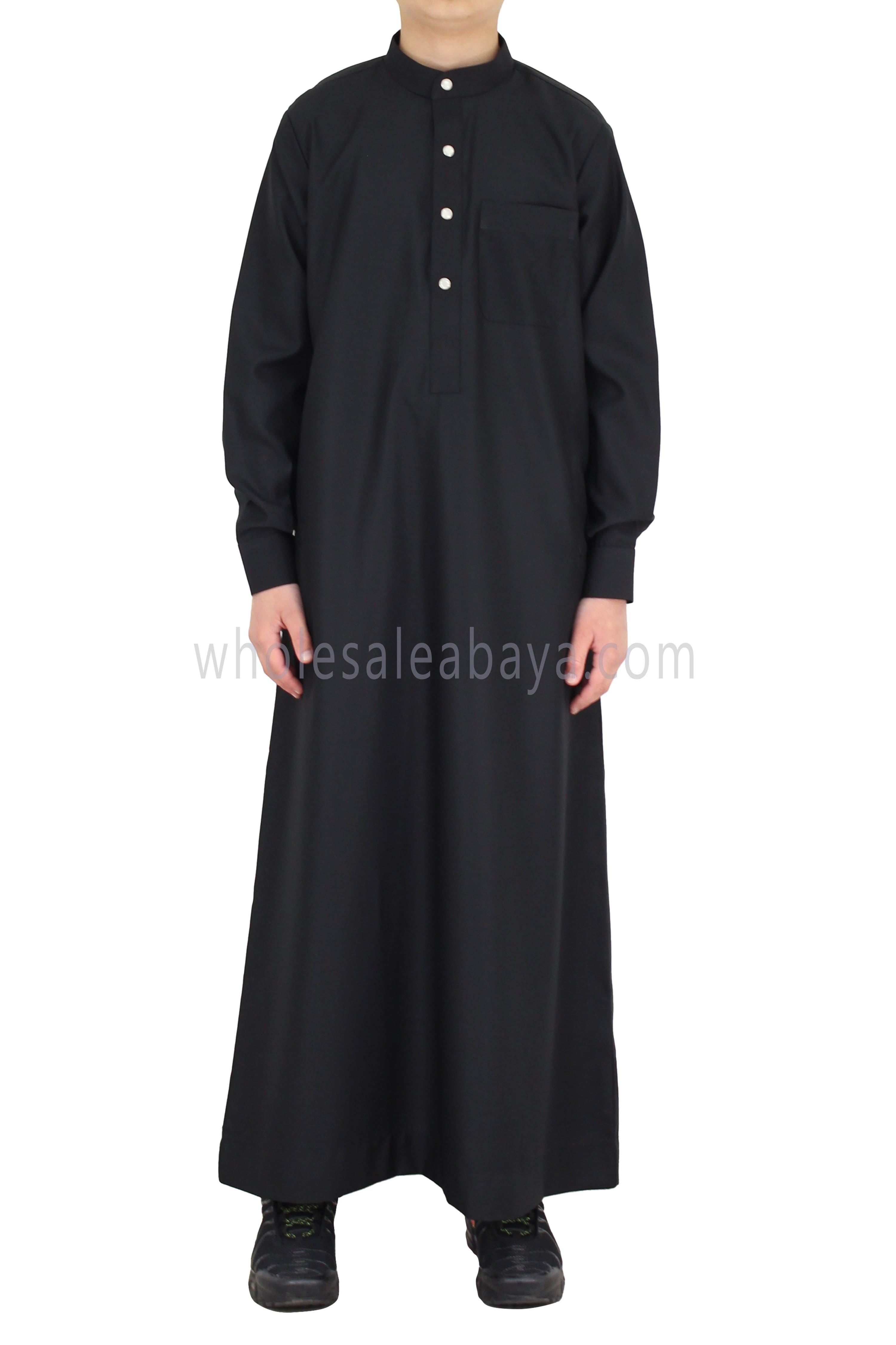 Boys Stylish Collar Jubba 10053 RL12 Black