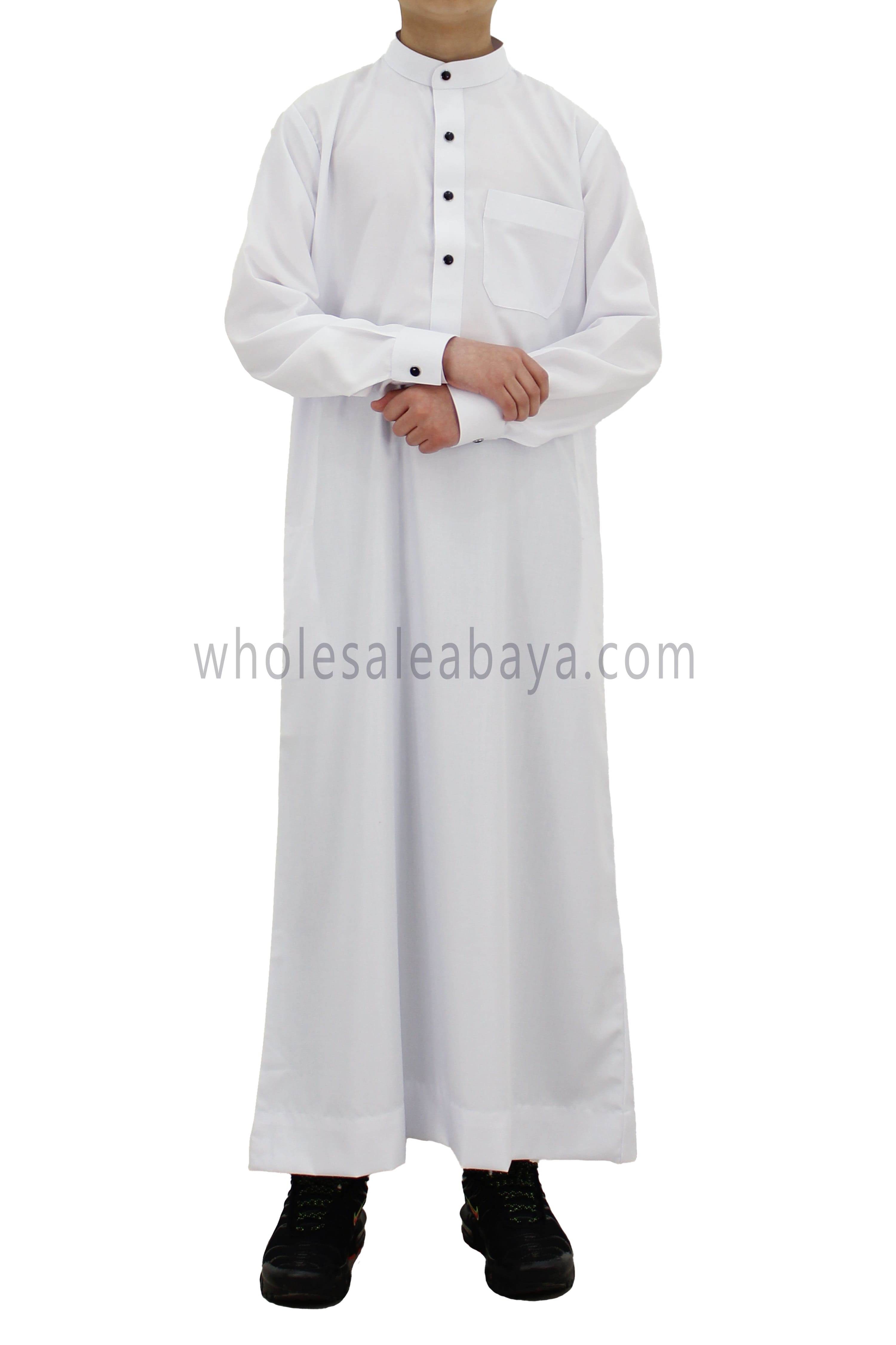 Boys Stylish Collar Jubba 10053 RL18 White
