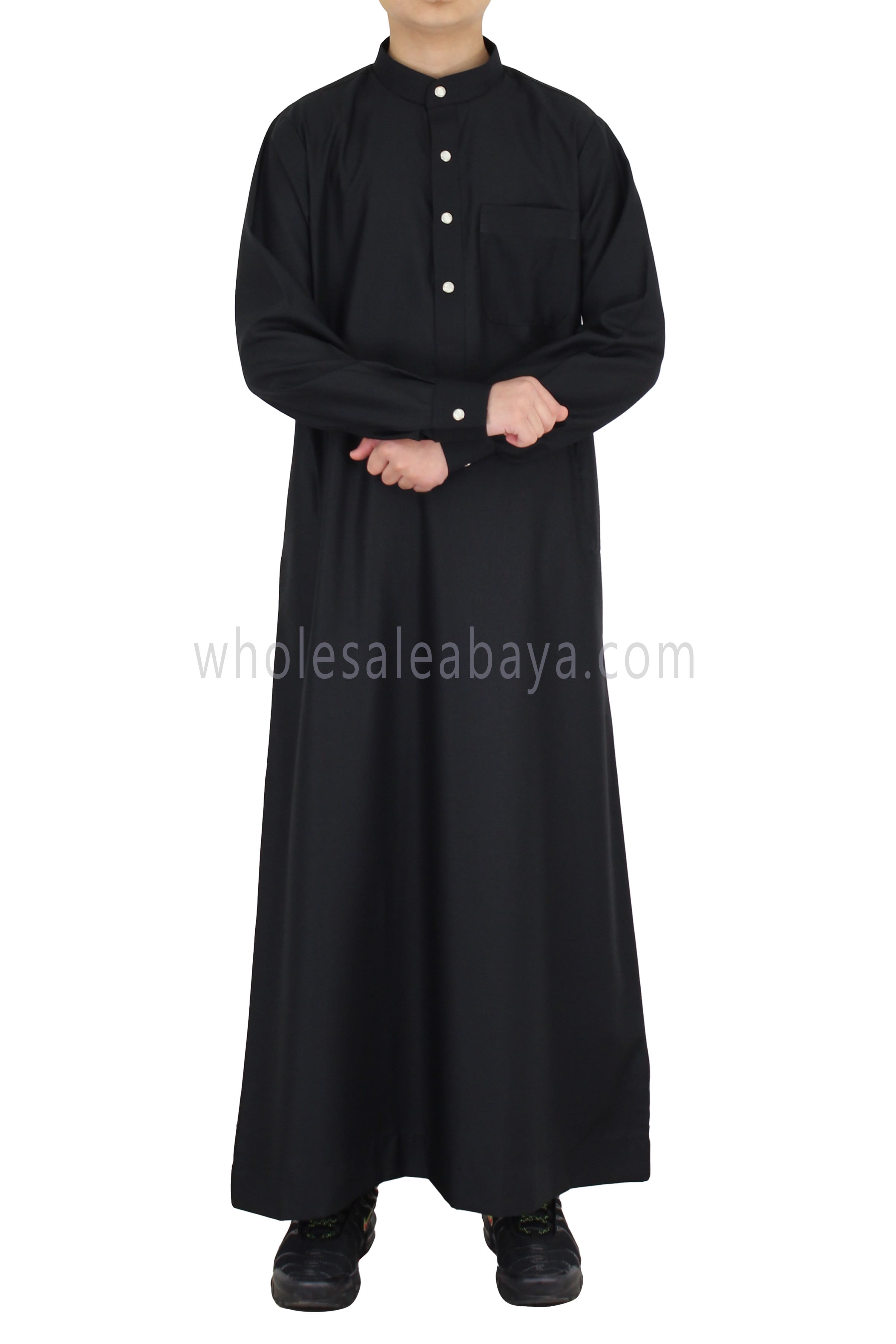 Boys Stylish Collar Jubba 10053 RL12 Black