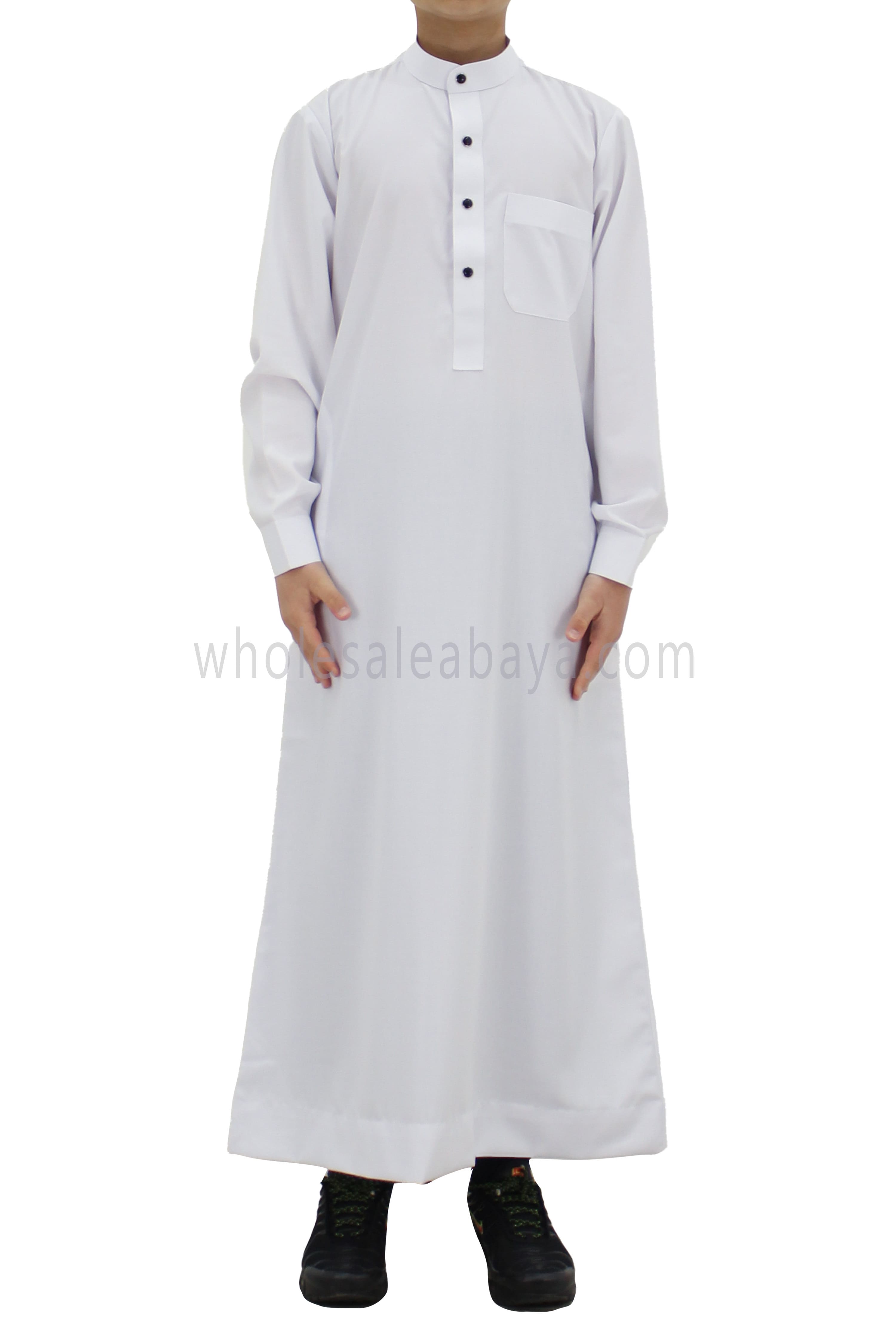 Boys Stylish Collar Jubba 10053 RL18 White