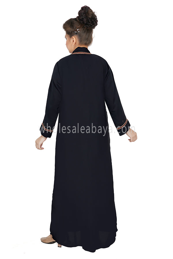 Latest Design Girls Islamic Abaya In premium Nida Fabric 70097