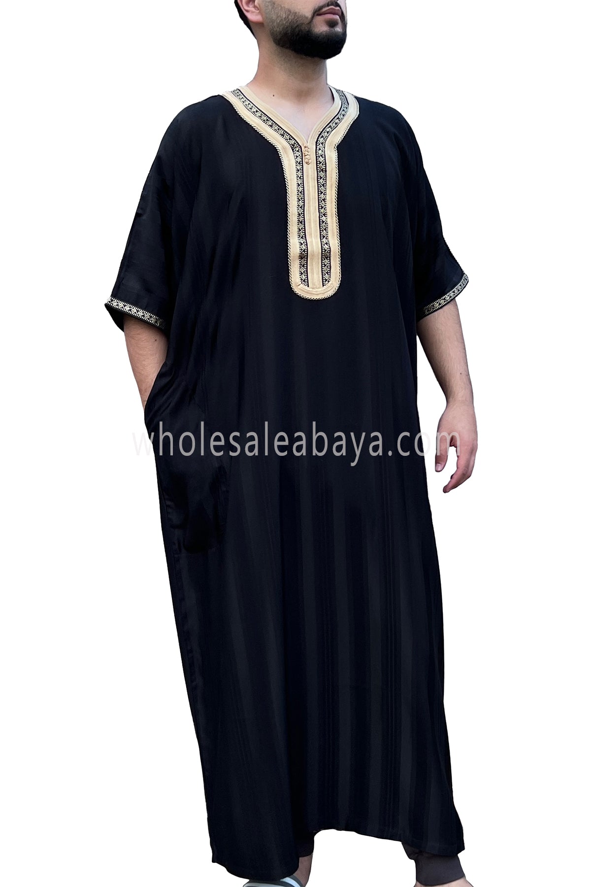 Moroccan Stripped Thoube Half Sleeve 90040 ST2