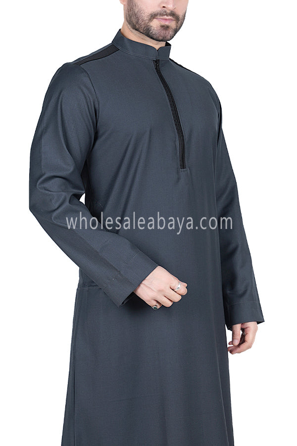 Men's Zip-up Collar Thoube 90052 MR8 Grey