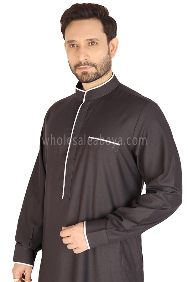 Men's Stylish Collar Thoube 90051 C Grey