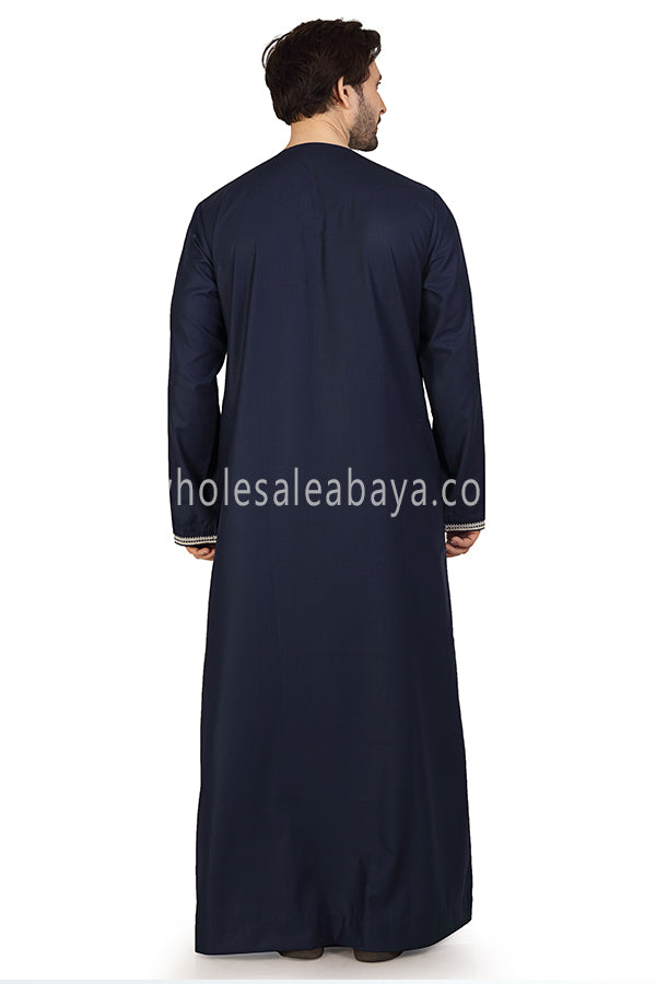 Embroidered Omani Thoube 90049 RL10 Navy