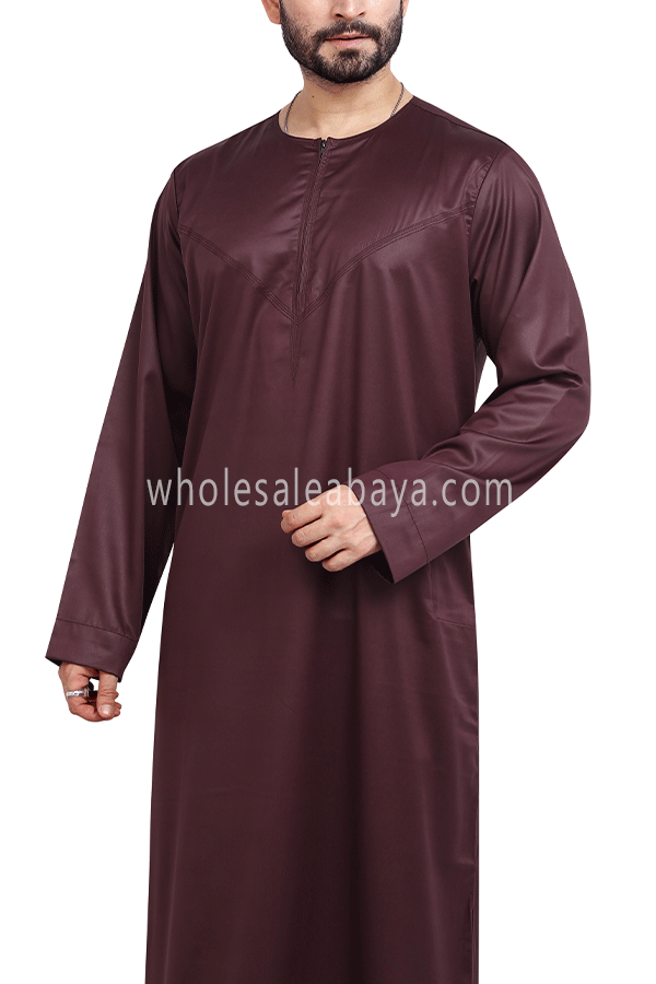 Men's Omani Style Thoube 90008 S Burgundy