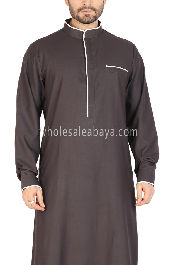 Men's Stylish Collar Thoube 90051 C Grey