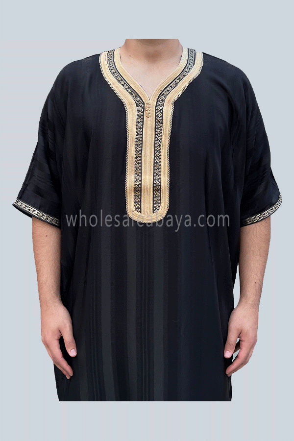 Moroccan Stripped Thoube Half Sleeve 90040 ST2