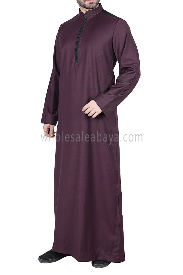 Men's  Zip-up Collar Thoube  90052  MR10  Burgundy