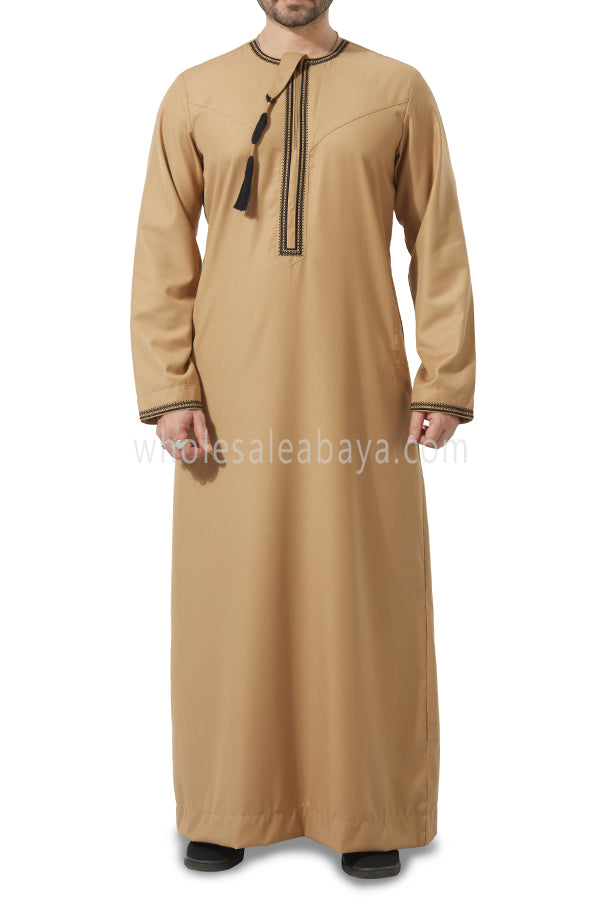 Embroidered Omani Thoube 90049  MR4  Gold