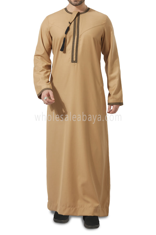 Embroidered Omani Thoube 90049  MR4  Gold