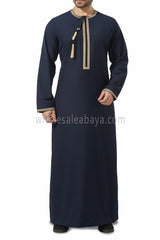 Embroidered Omani Thoube 90049  MR11  Navy Blue