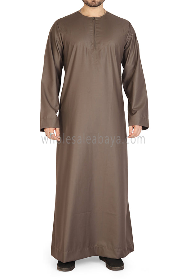 Latest Design Men's Omani Style Thoube 90008 RL21 Khaki Brown.