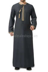 Embroidered Omani Thoube 90049  MR8  Grey