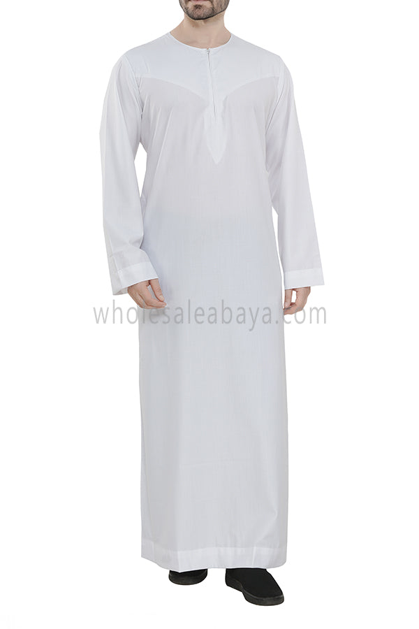 Latest Design Men's Omani Style Thoube 90008  RL18  White