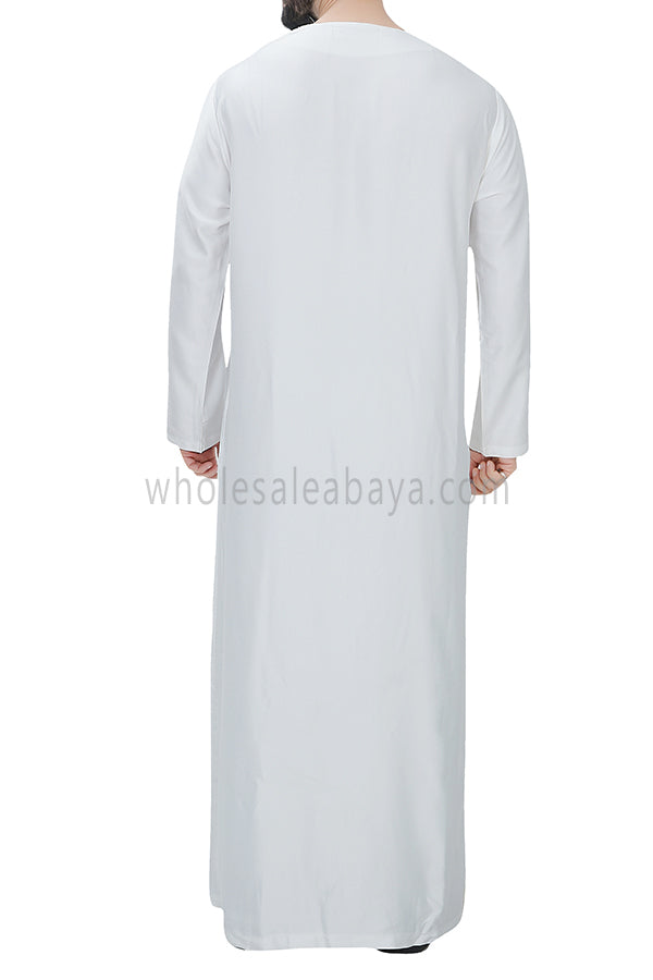 Latest Design Men's Omani Style Thoube 90008  RL18  White