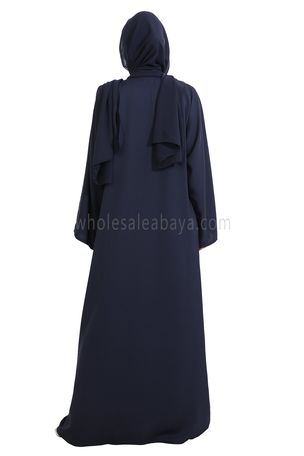 Front Open Nida Abaya with Buttons