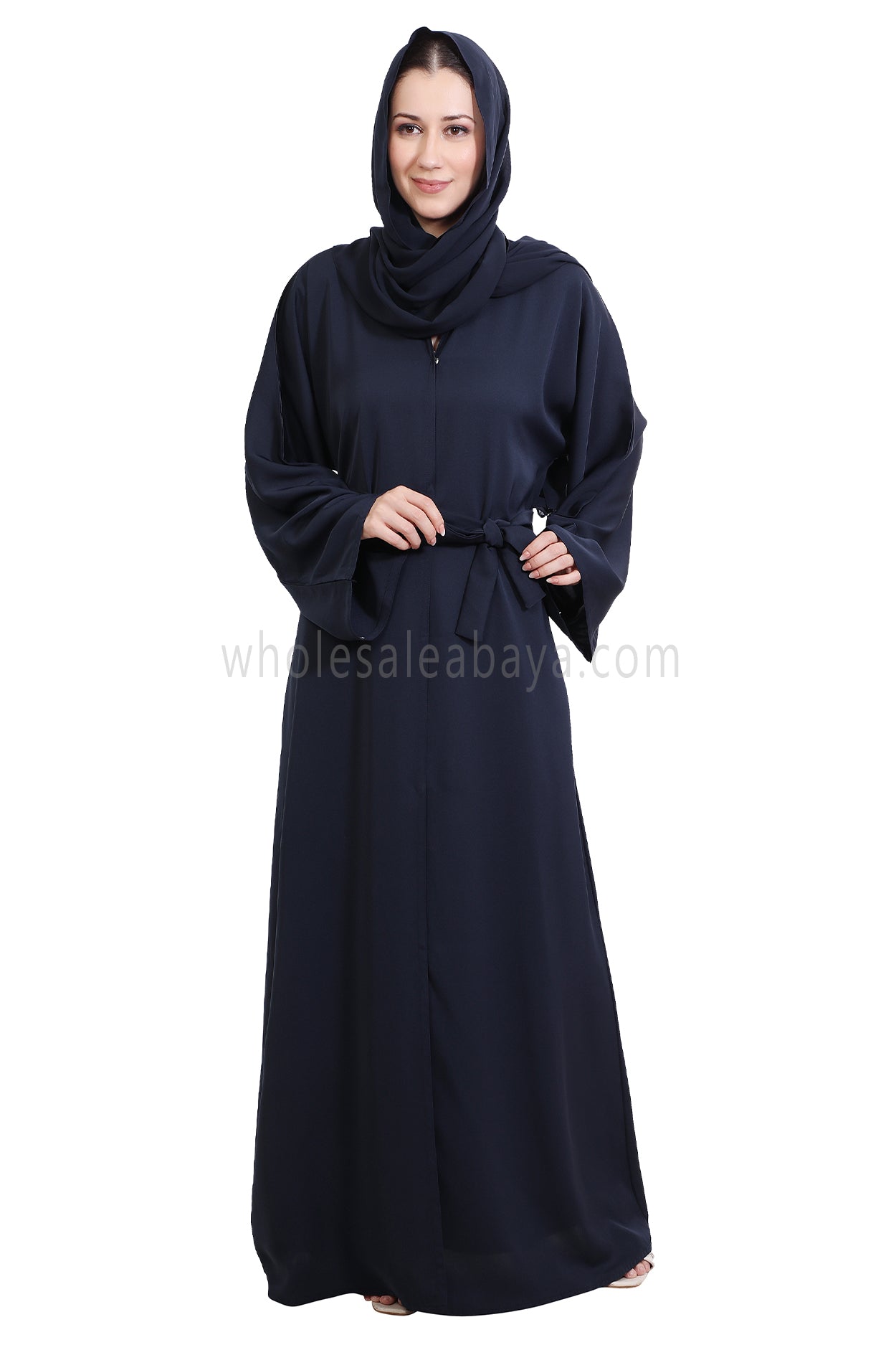 Front Open Nida Abaya with Buttons