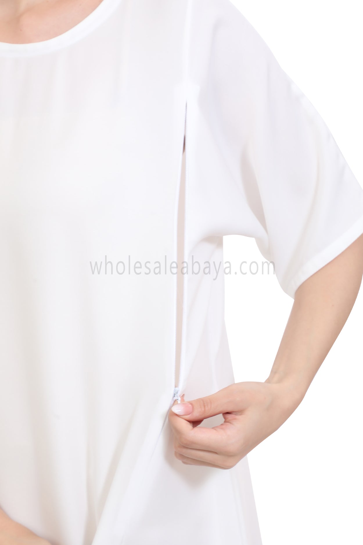 Inner Slip Dress Abaya with Maternity Zips