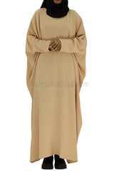 Plain Closed Butterfly Abaya With Inner Belt CY Crepe