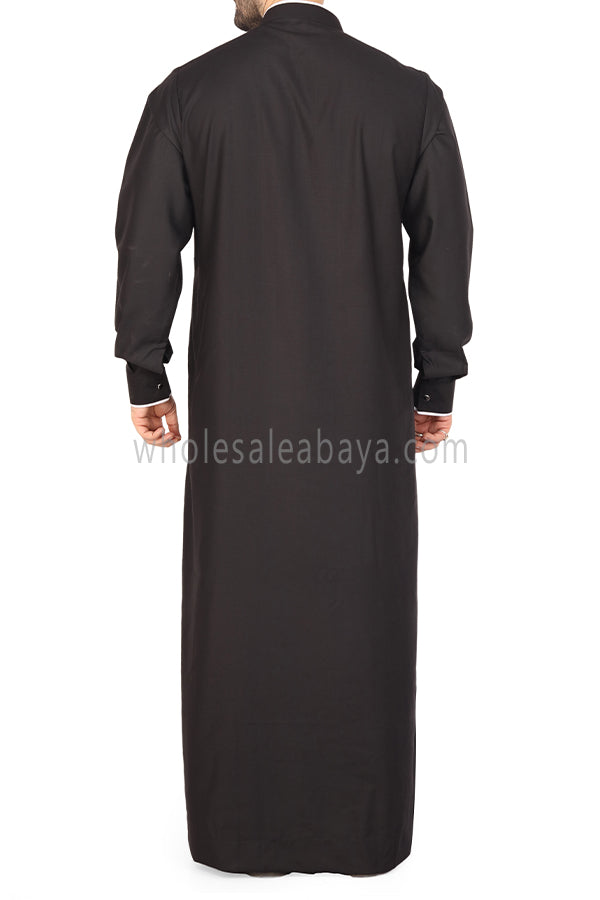 Men's Stylish Collar Thoube 90051 Black