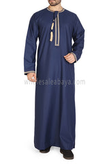 Embroidered Omani Thoube 90049 RL10 Navy Blue