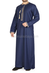 Embroidered Omani Thoube 90049 RL10 Navy Blue