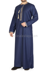 Embroidered Omani Thoube 90049 RL10 Navy Blue