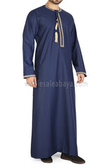 Embroidered Omani Thoube 90049 RL10 Navy Blue